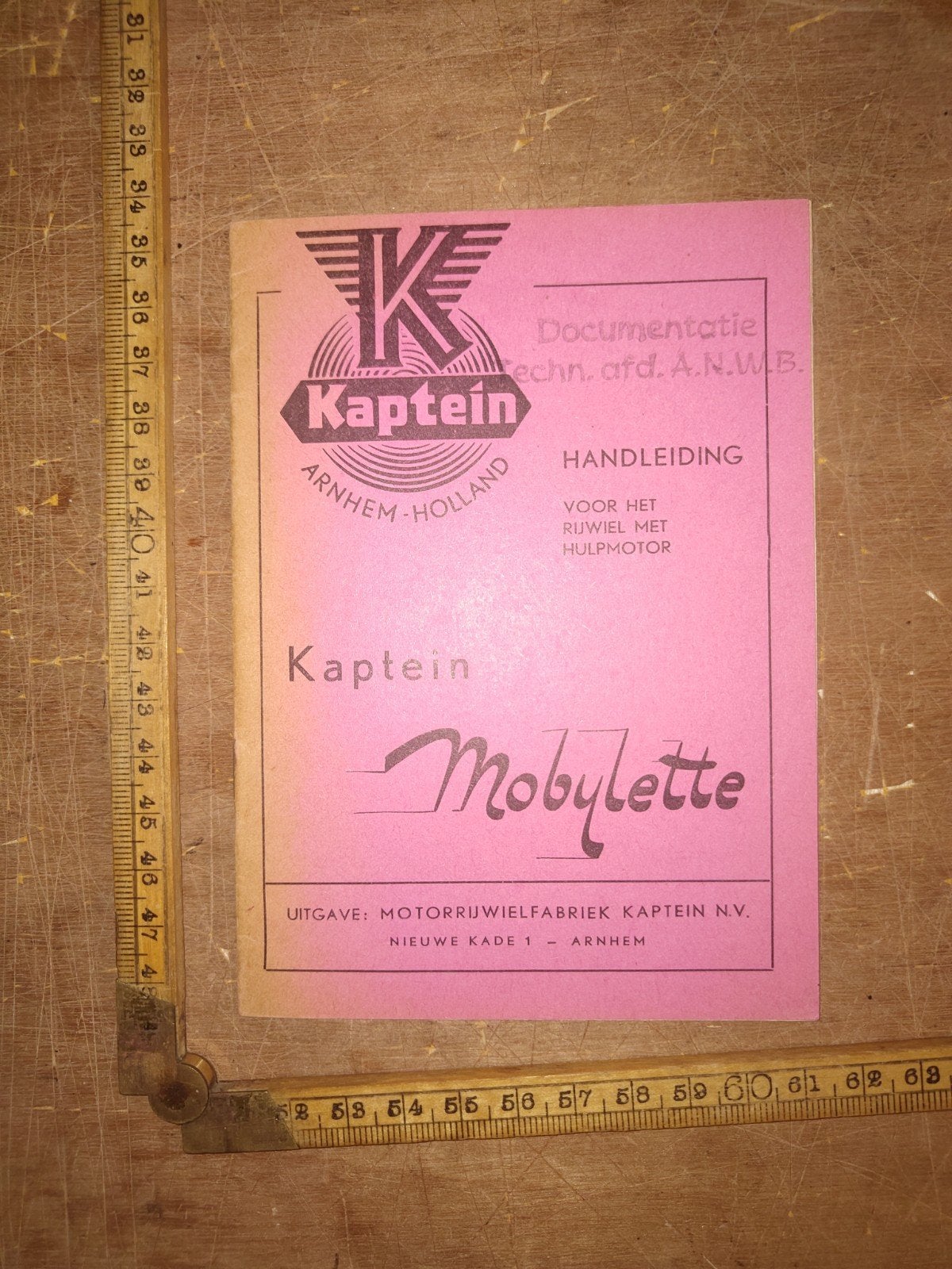Handleiding Kaptein Mobylette 1952, Ophalen of Verzenden, Gebruikt