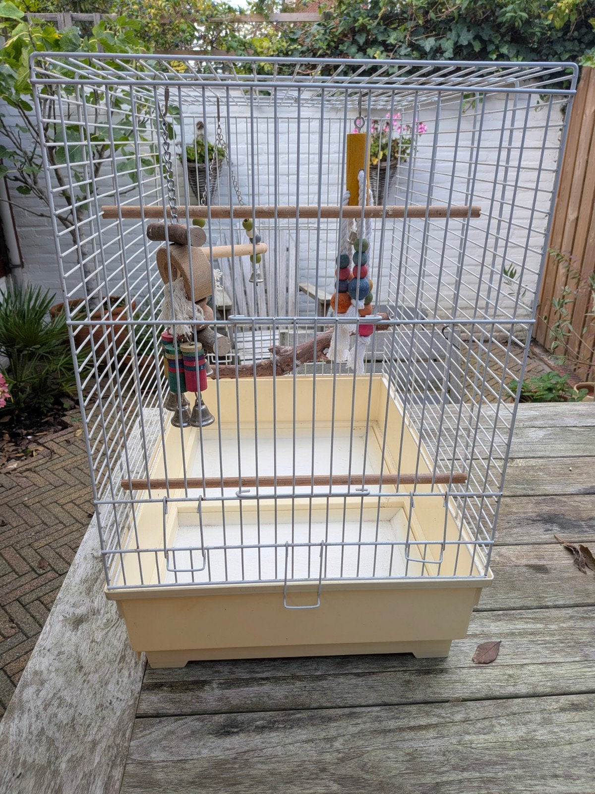witte vogelkooi van merk Lonigo-vi-Italy. Voor zebravink, gr, Dieren en Toebehoren, Ophalen, Gebruikt, Metaal, Vogelkooi