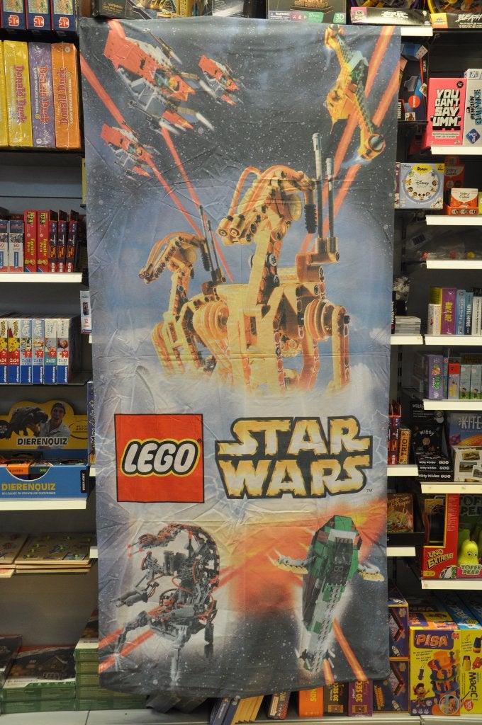 Lego originele Startwars 3 winkel banner +- 25 jaar oud zgan, Star Wars, Lego, Overige typen, Ophalen of Verzenden