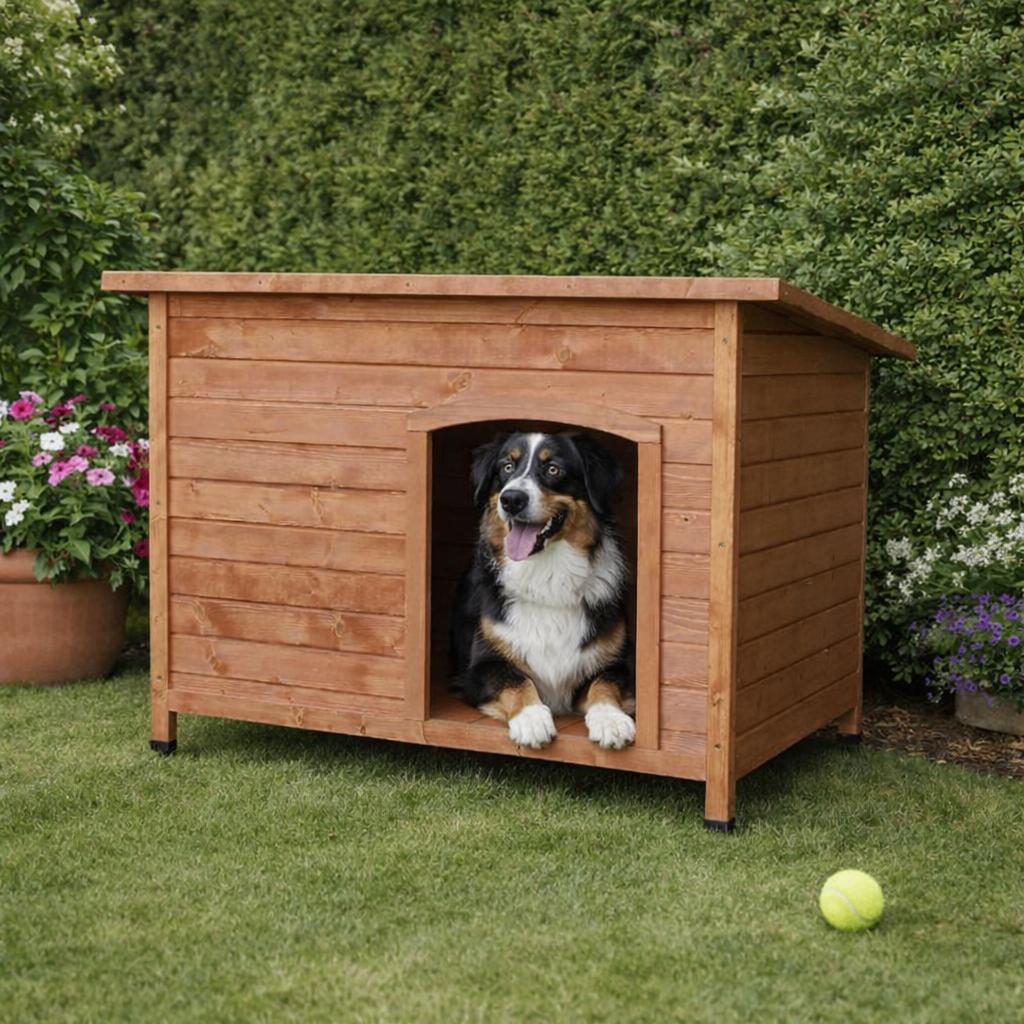 2e Kans Hondenhok hout 116 x 76 x 82 cm. Hond tot 35 kilo, 65 tot 100 cm, Info@petdiscount.nl, Nieuw, 110 cm of meer