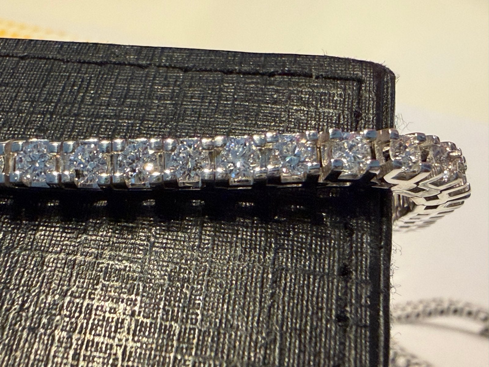 Diamond Point Witgouden Tennisarmband 4.00 crt Diamant SI/H, Wit, Nieuw, Ophalen of Verzenden, Met edelsteen
