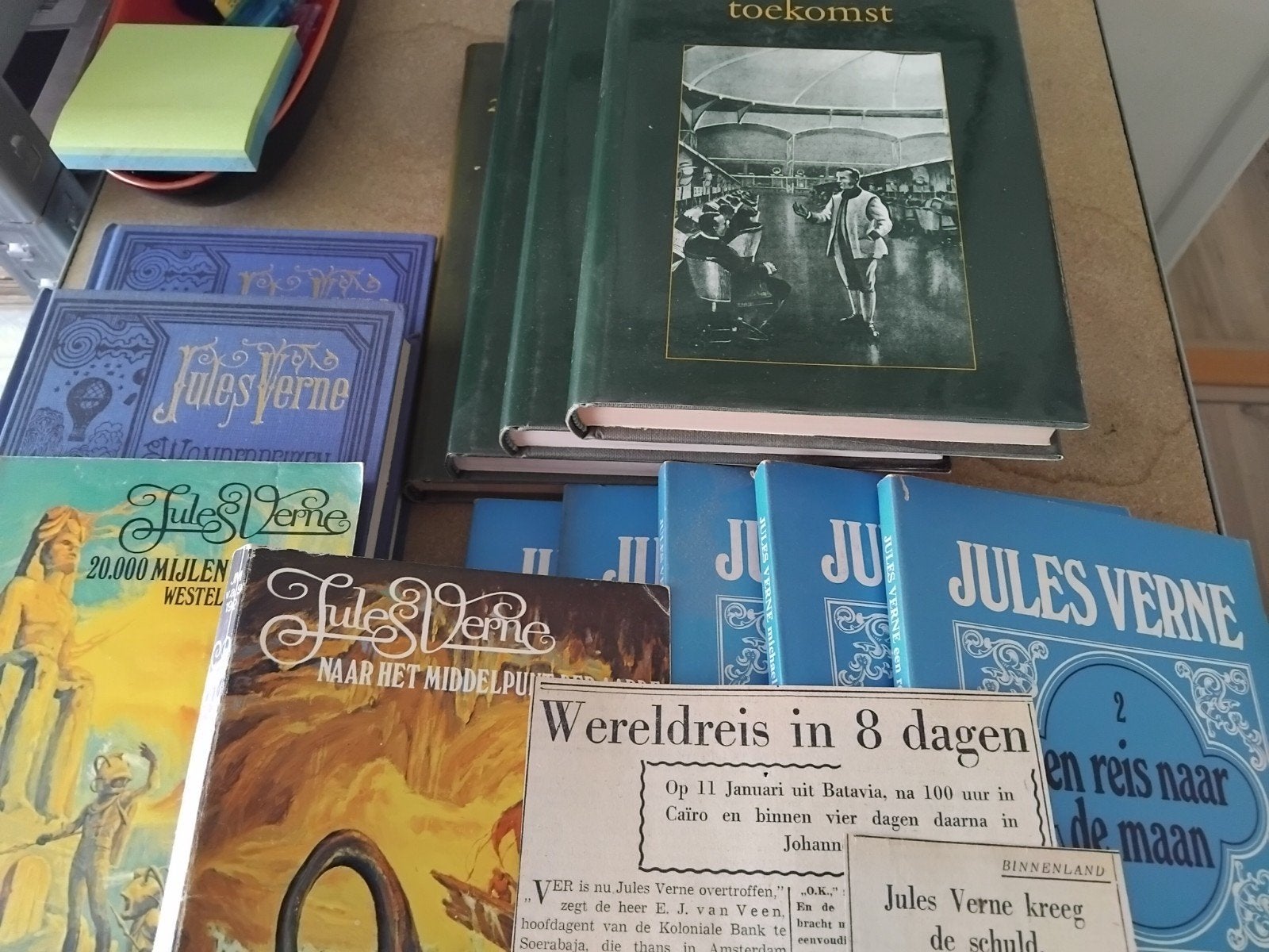 13xJules Verne Boeken+ 3x knipsel 1940, Ophalen of Verzenden, Gelezen, Jules Verne, Nederland