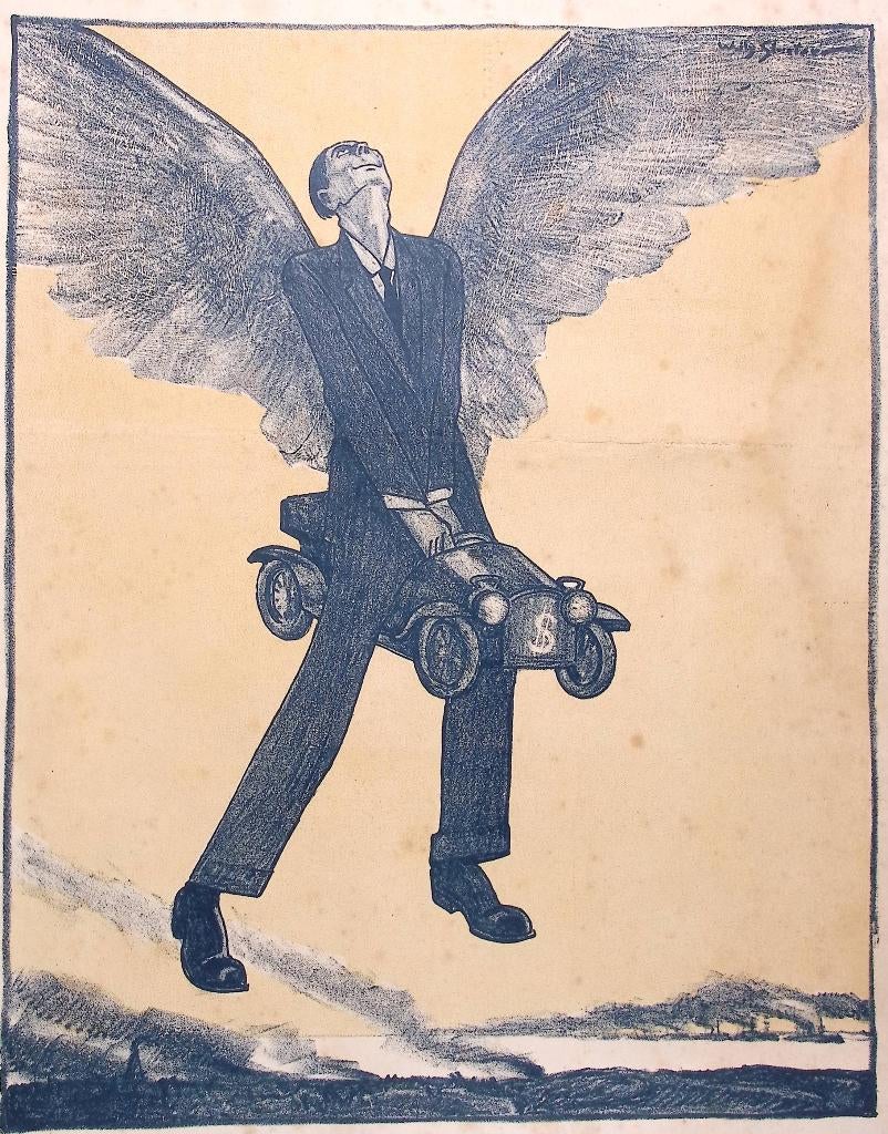 Henry Ford en de auto industrie op spotprent, Ophalen
