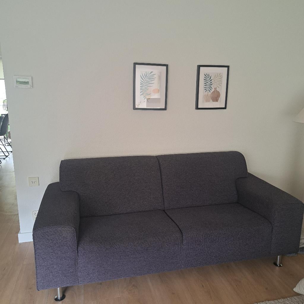 2.5 zits bank, zwart gemeleerd. Gebruikt. Ophalen., Huis en Inrichting, Banken | Bankstellen, Gebruikt, Overige maten, 75 tot 100 cm