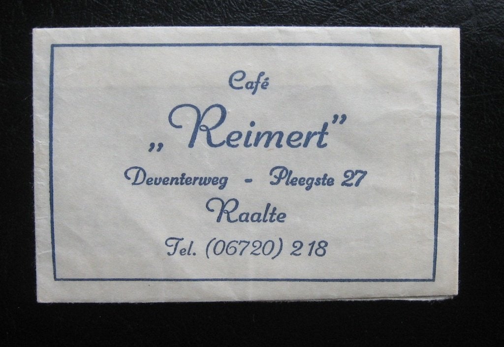 17-5916 Raalte - Cafe Reimert, Ophalen of Verzenden, Nederland