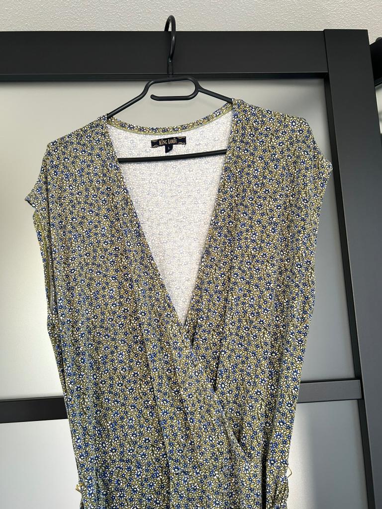 King Louie maat L Mary jumpsuit broekpak 3080, Blauw, Maat 42/44 (L), Ophalen of Verzenden, Zo goed als nieuw