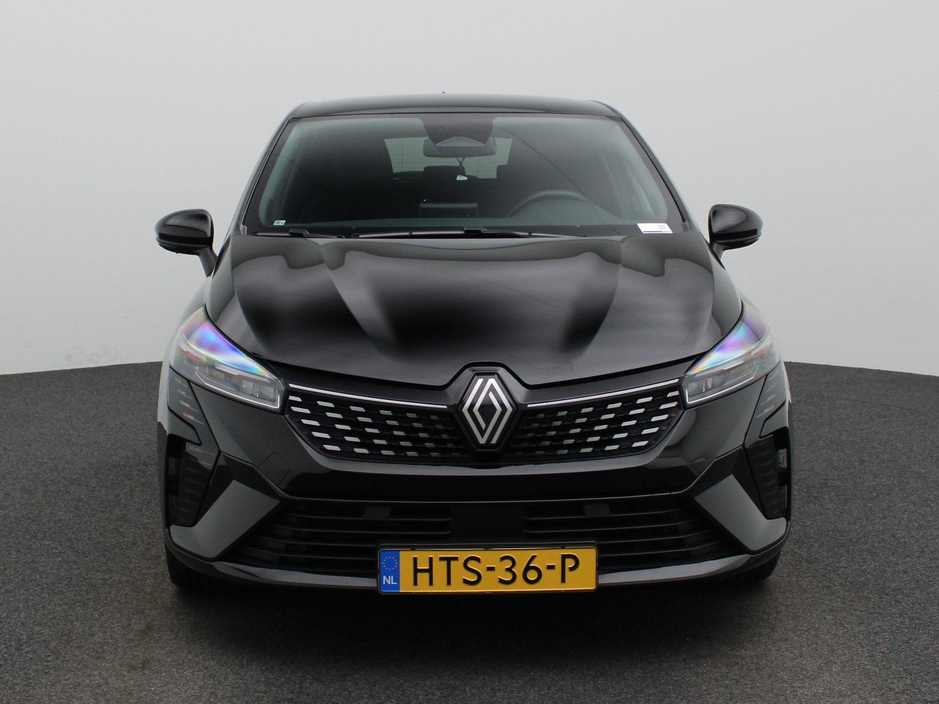 Renault Clio E-Tech Full Hybrid 145 techno | EASY LINK navig, Auto's, Euro 6, Leder en Stof, Zwart, Origineel Nederlands