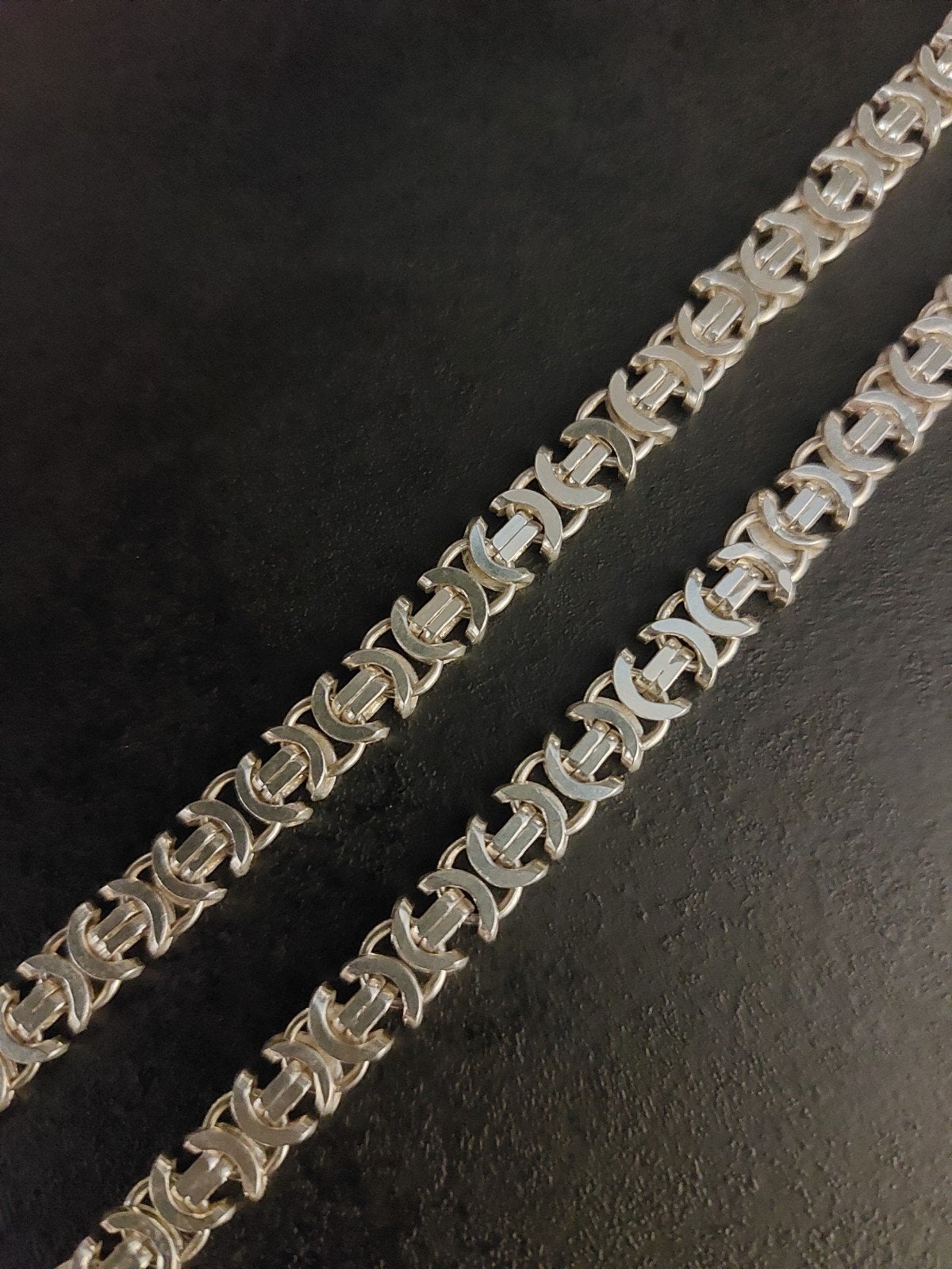 Zilveren koningsketting platte schakel 925 als nieuw!, Ophalen of Verzenden, Nieuw, Zilver, Zilver