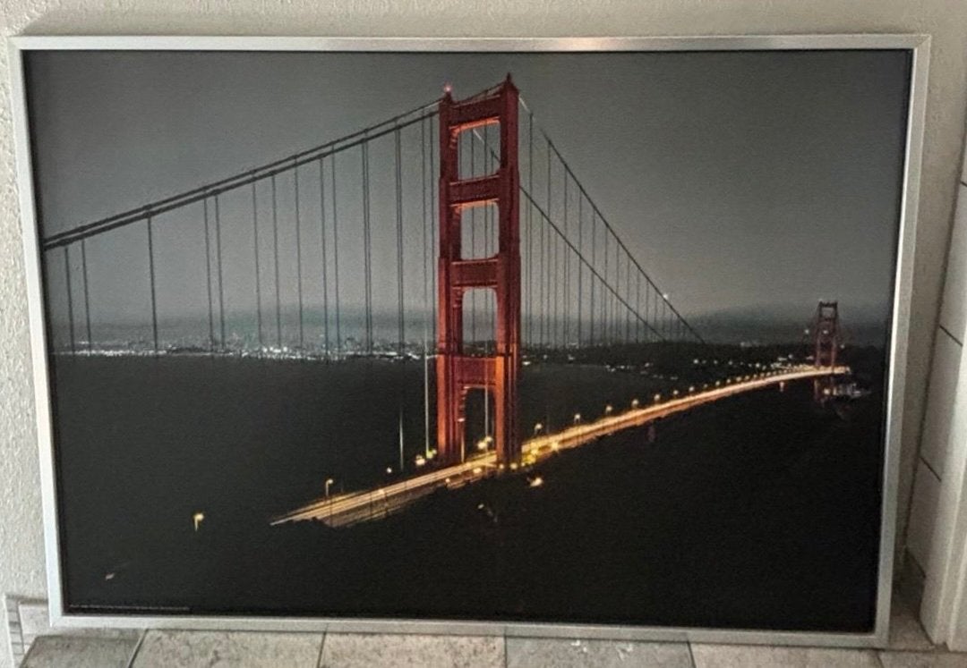 Golden Gate Bridge Foto - Ingelijst 140 bij 200, Ophalen, 125 cm of meer, Zo goed als nieuw, Foto of Poster