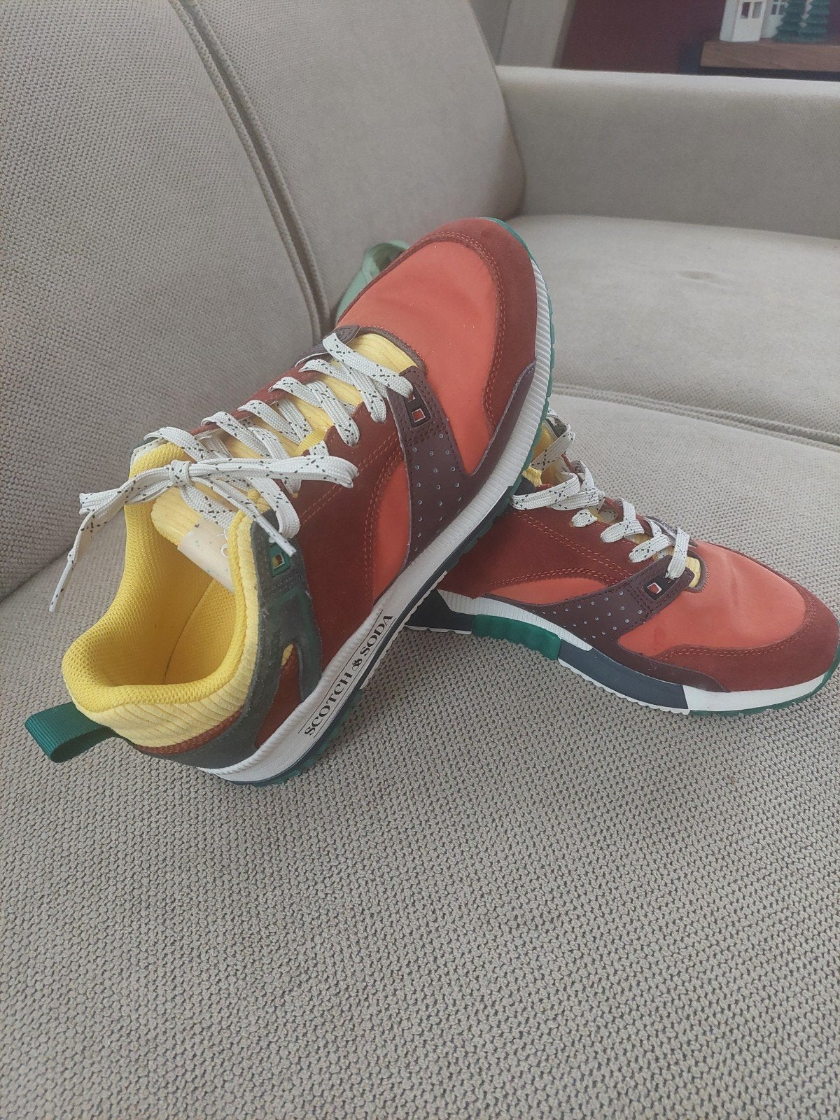 Scotch & Soda sneakers - Oranje/Bruin, Ophalen, Overige kleuren, Gedragen, Scotch & Soda