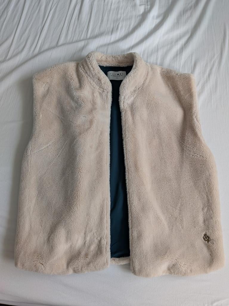 Femme9 Bont Gilet Maat S - Zo Goed als Nieuw, Kleding | Dames, Bodywarmers, Femme9, Beige, Ophalen of Verzenden, Zo goed als nieuw