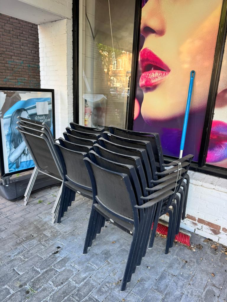 Terras stoelen, Huis en Inrichting, Ophalen of Verzenden, Zo goed als nieuw, Vijf, Zes of meer stoelen