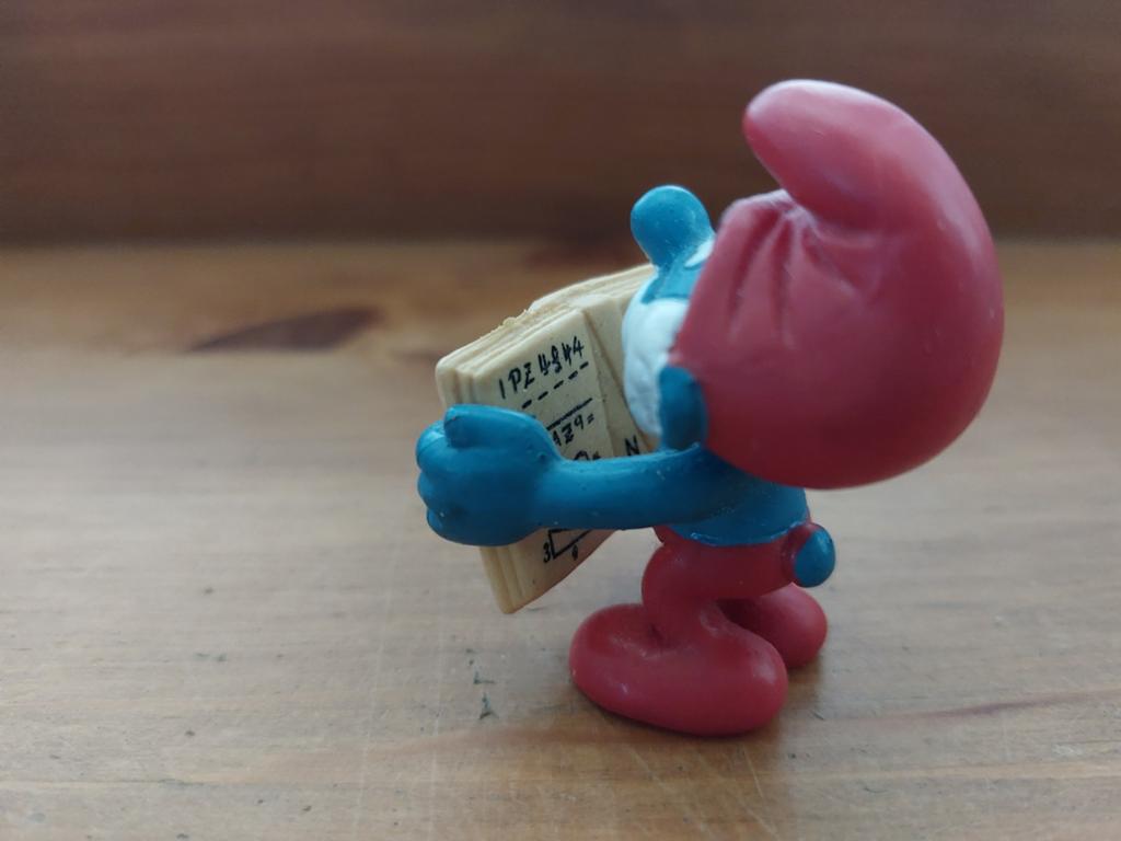 Grote smurf met boek 20174 De Smurfen, Verzamelen, Smurfen, Ophalen of Verzenden