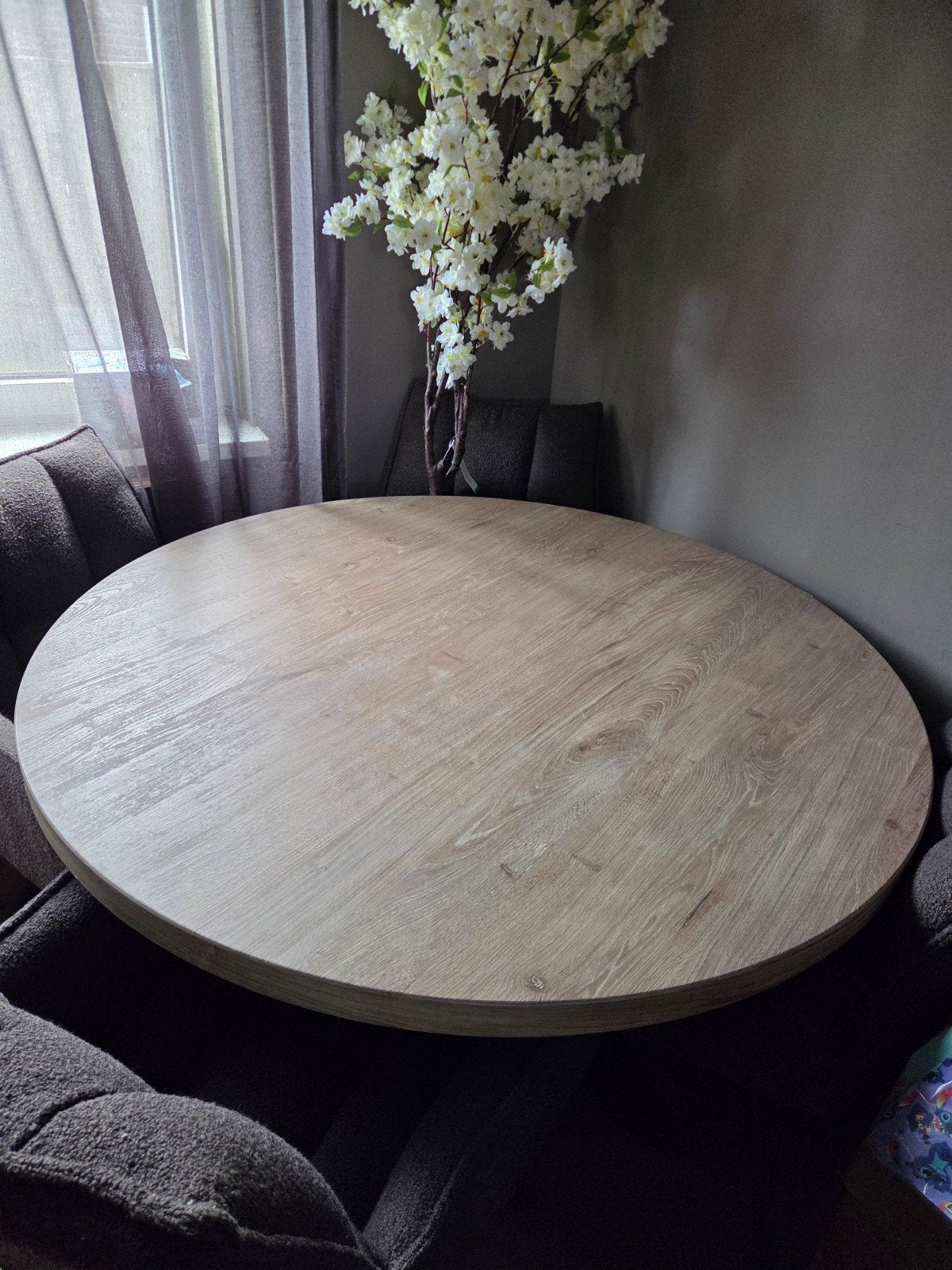 Eettafel rond 120 cm, Huis en Inrichting, Tafels | Eettafels, Ophalen, Gebruikt, Rond, Vier personen