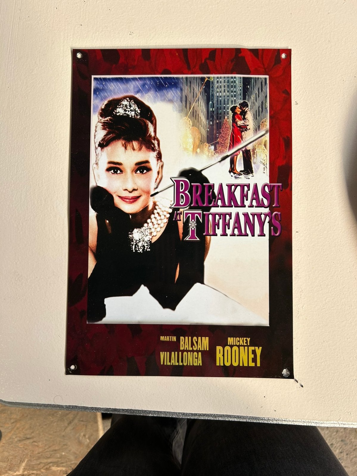 Breakfast at Tiffany’s bordje, Huis en Inrichting, Woonaccessoires | Lijsten, Ophalen of Verzenden, Zo goed als nieuw, Hout