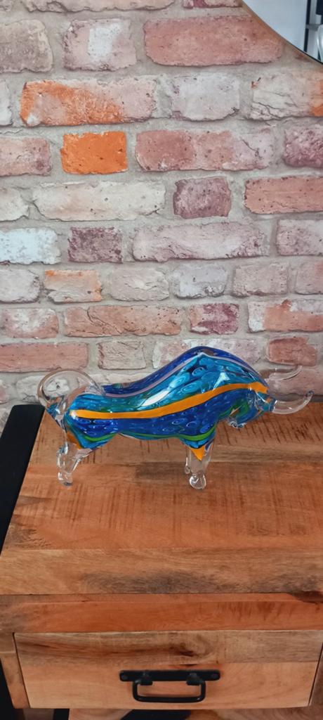 Murano Glas:Grote 32cm Stier Beeld♥️SALE VERKOOP♥️, Verzamelen, Beelden en Beeldjes, Ophalen of Verzenden, Nieuw, Dier