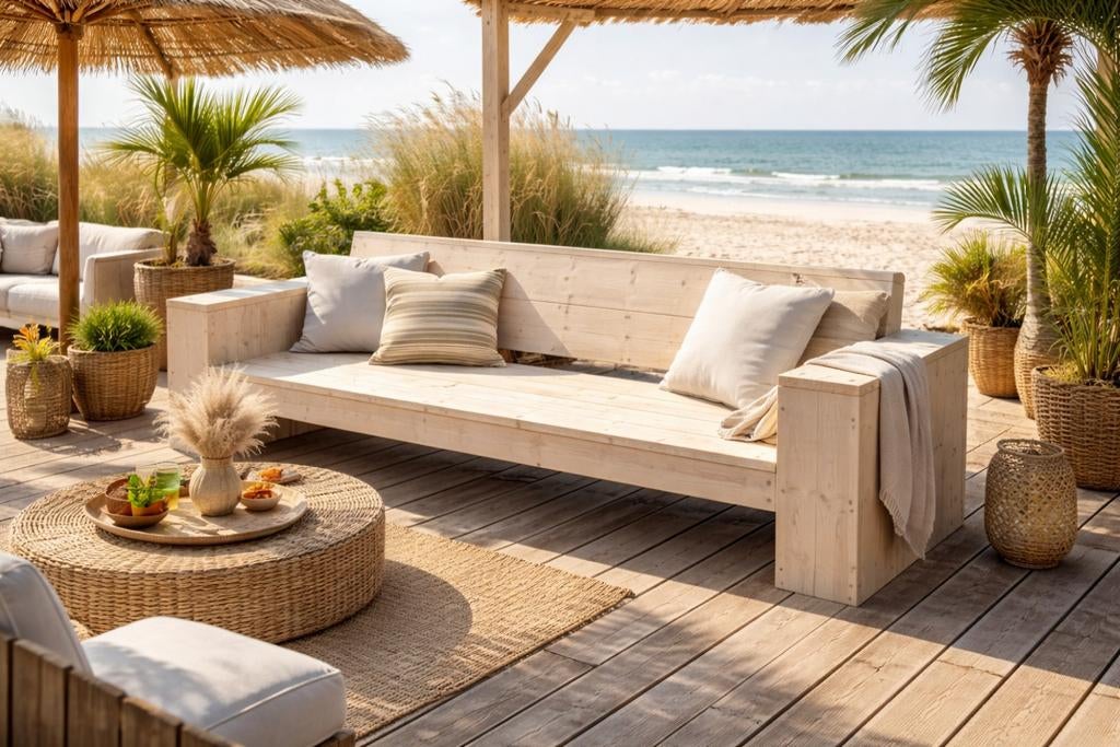 Prachtige loungebank van nieuw steigerhout. Tuinbank, Ophalen, Steigerhout