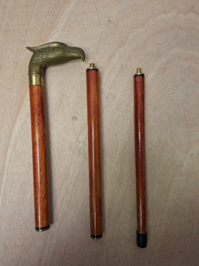 Vintage wandelstok met verborgen drankflacon, Ophalen of Verzenden, Opvouwbaar, Zo goed als nieuw