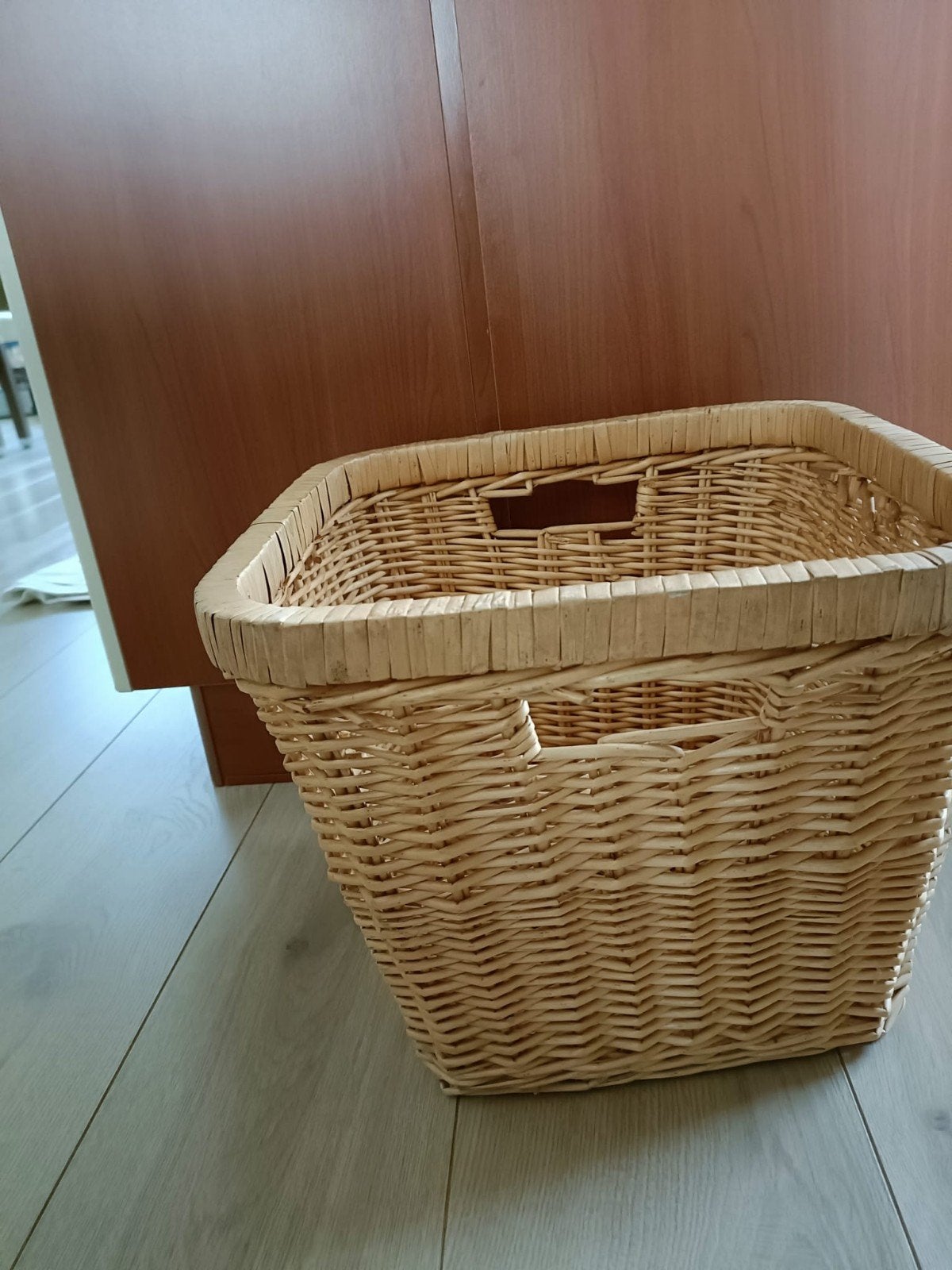 Rieten opbergmand, Ophalen, Gebruikt, Gevlochten, Mand