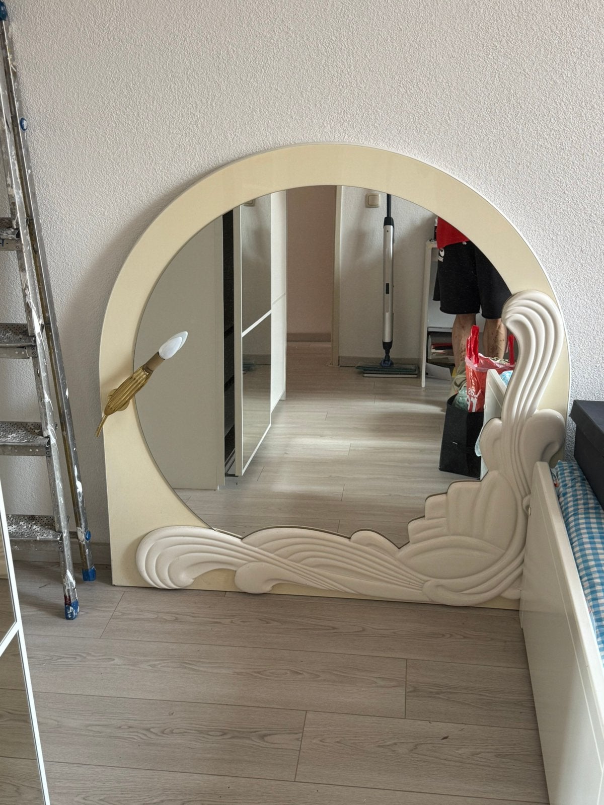 Losse spiegel met lamp, Huis en Inrichting, Woonaccessoires | Spiegels, Ophalen, Minder dan 50 cm, Zo goed als nieuw, Minder dan 100 cm
