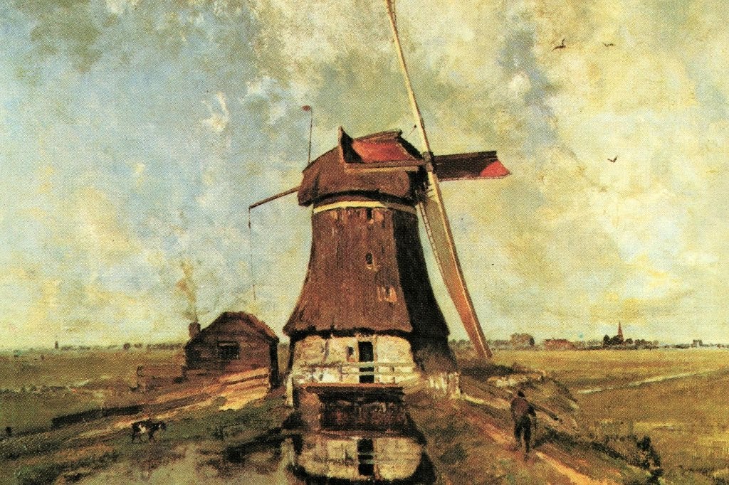 968721 Kunstkaart Paul Jpseph Constantin Gabriel Molen, Ophalen of Verzenden, 1960 tot 1980, Ongelopen, Cultuur en Media