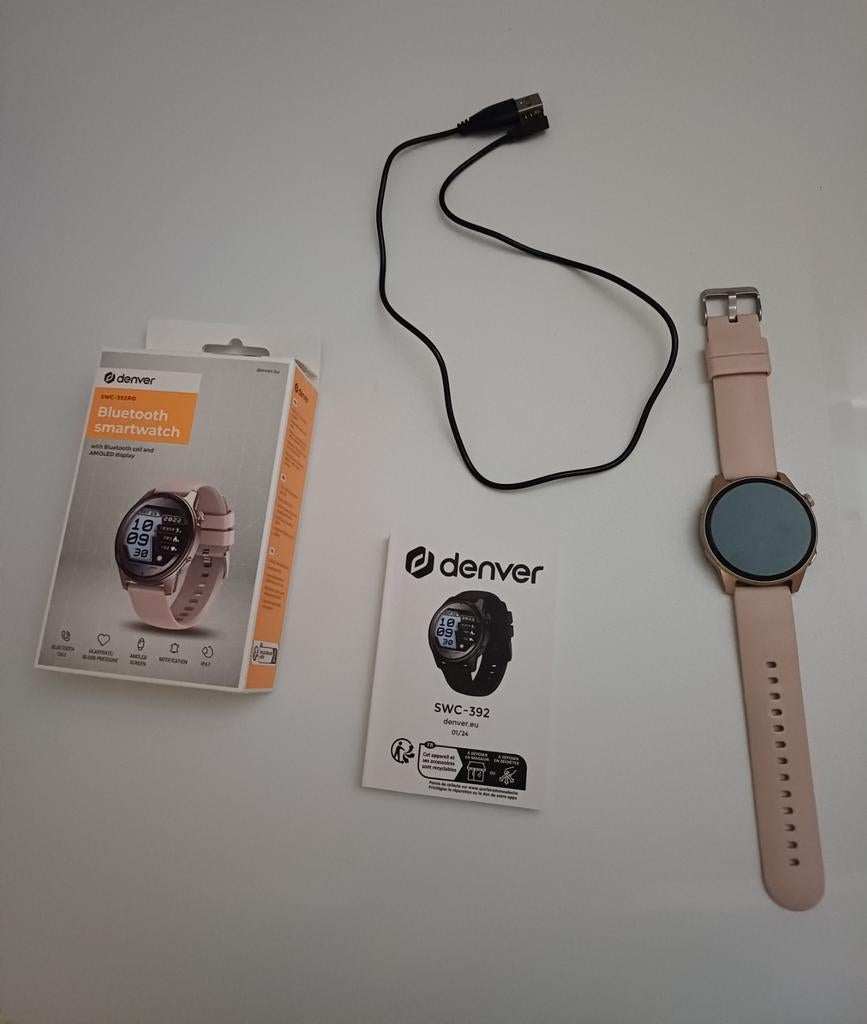 Denver Smartwatch SWC-392 - Roze, Sieraden, Tassen en Uiterlijk, Smartwatches, Ophalen of Verzenden, Zo goed als nieuw, Roze, Denver