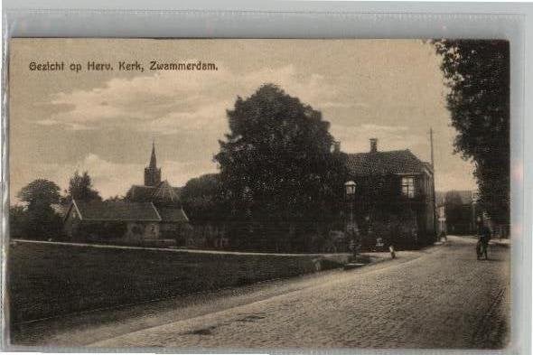 Zwammerdam Gezicht op Herv Kerk uitg PEKA, Verzenden, 1920 tot 1940, Ongelopen, Zuid-Holland