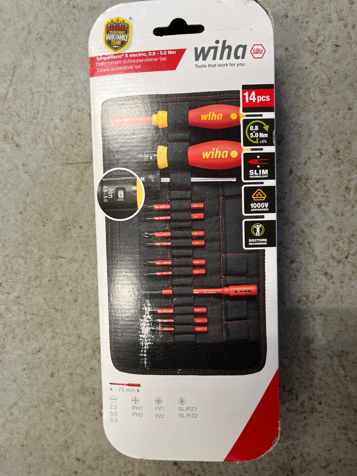 Wiha TorqueVario-S electric momentschroevendraaierset, Ophalen of Verzenden, Nieuw, Schroevendraaier