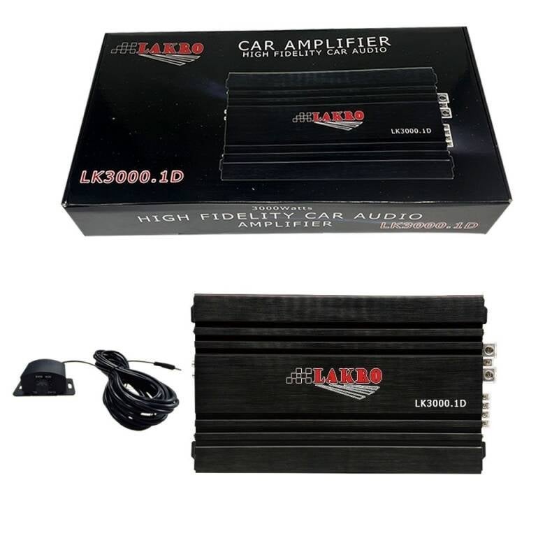 LK3000.1D - Monoblock - Lakro - 1500 watt RMS - 1 Ohm, Auto diversen, Niet ingevuld, Niet ingevuld, Niet ingevuld