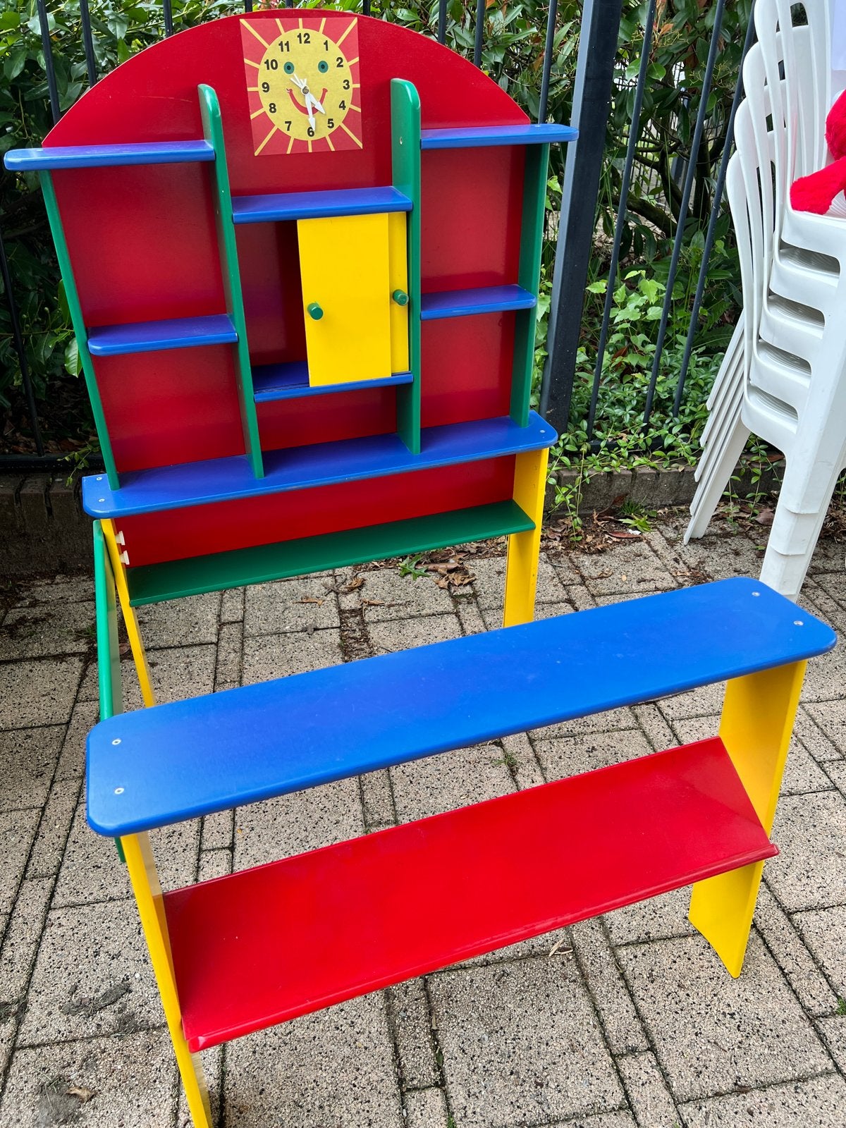 Kleurrijke kinder speelkeuken/kast met klok, Ophalen, Gebruikt, Kast