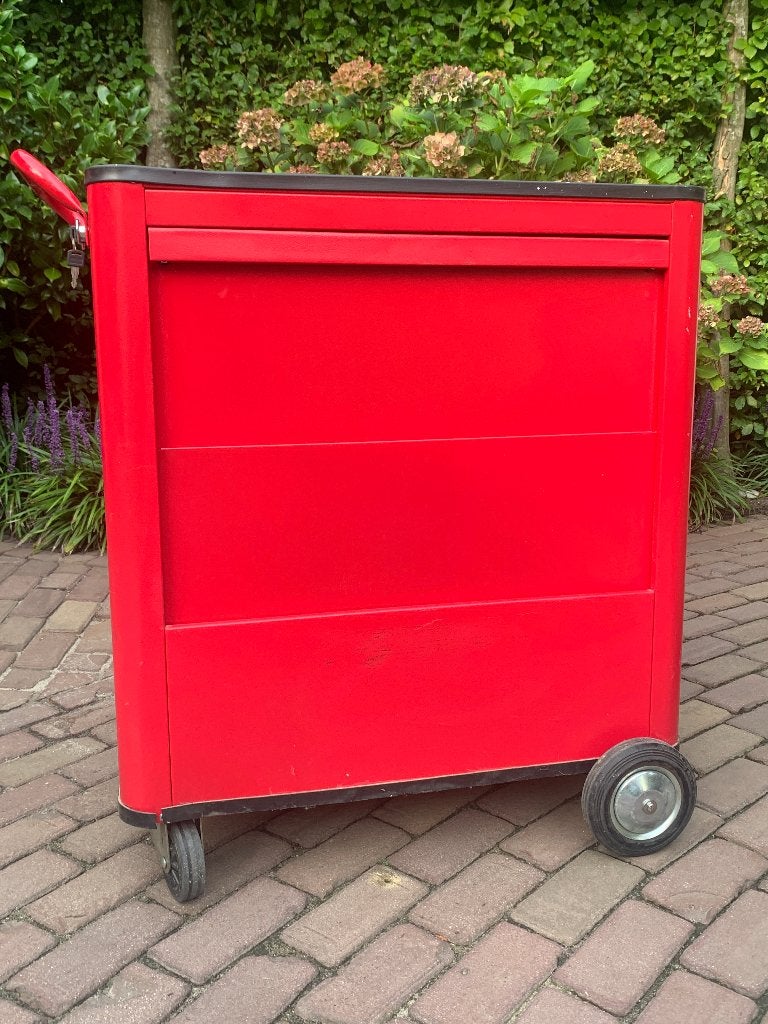 Nette rode gereedschapswagen, gereedschapskar., Doe-het-zelf en Verbouw, Ophalen, Zo goed als nieuw