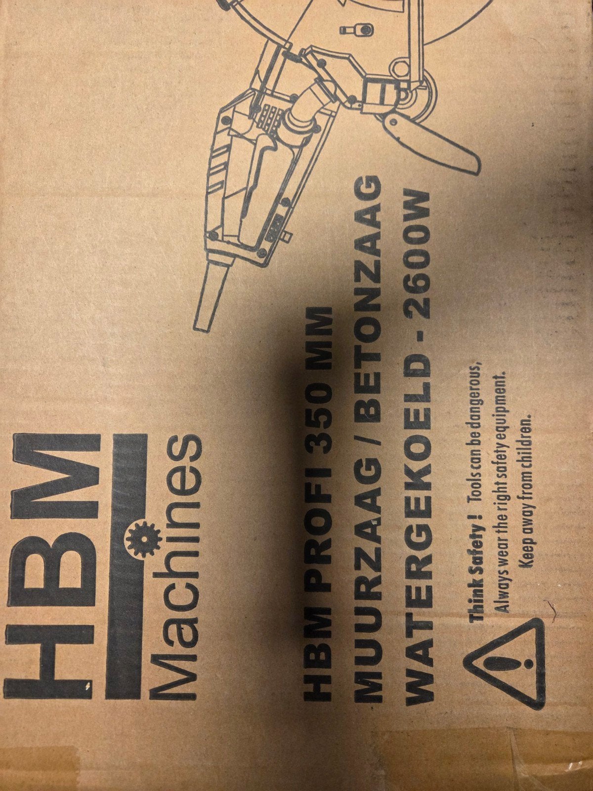 HBM Profi 350 mm Muurzaag / Betonzaag Watergekoeld - 2600W, 70 mm of meer, Overige typen, Nieuw, Ophalen of Verzenden