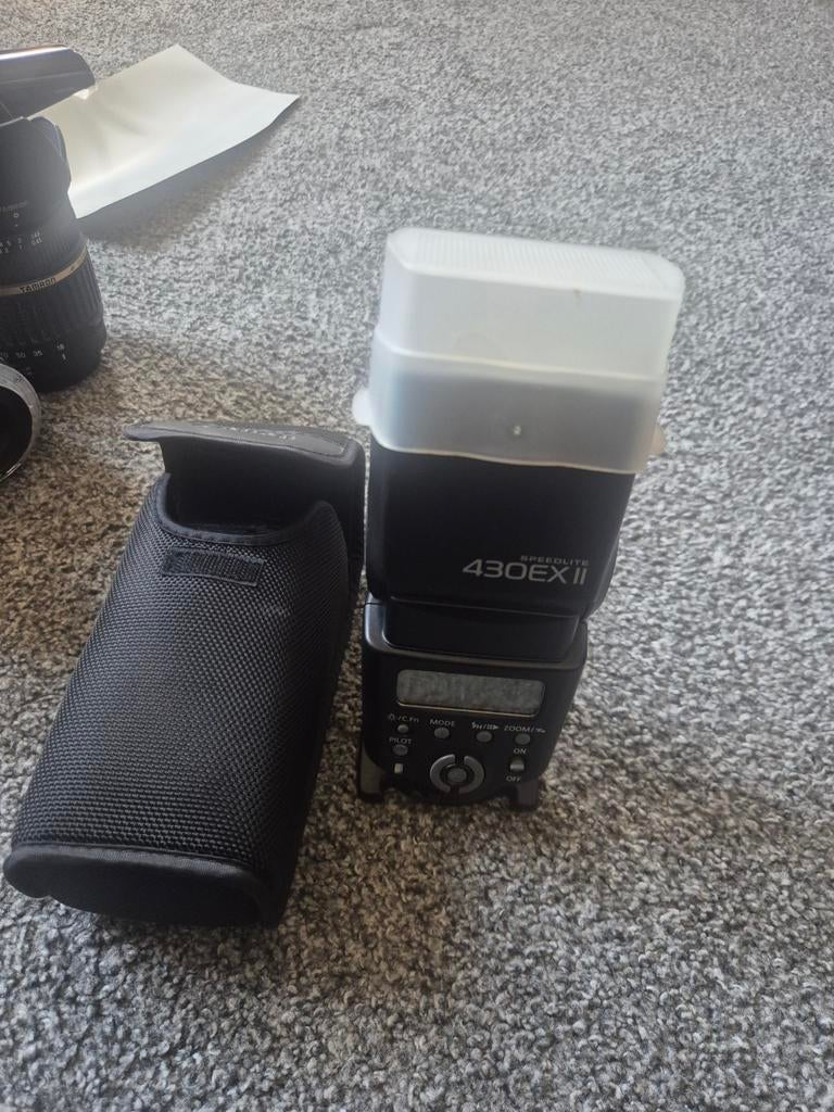 Canon Speedlite 430EX II flitser met diffuser en hoes, Ophalen of Verzenden, Zo goed als nieuw, Canon