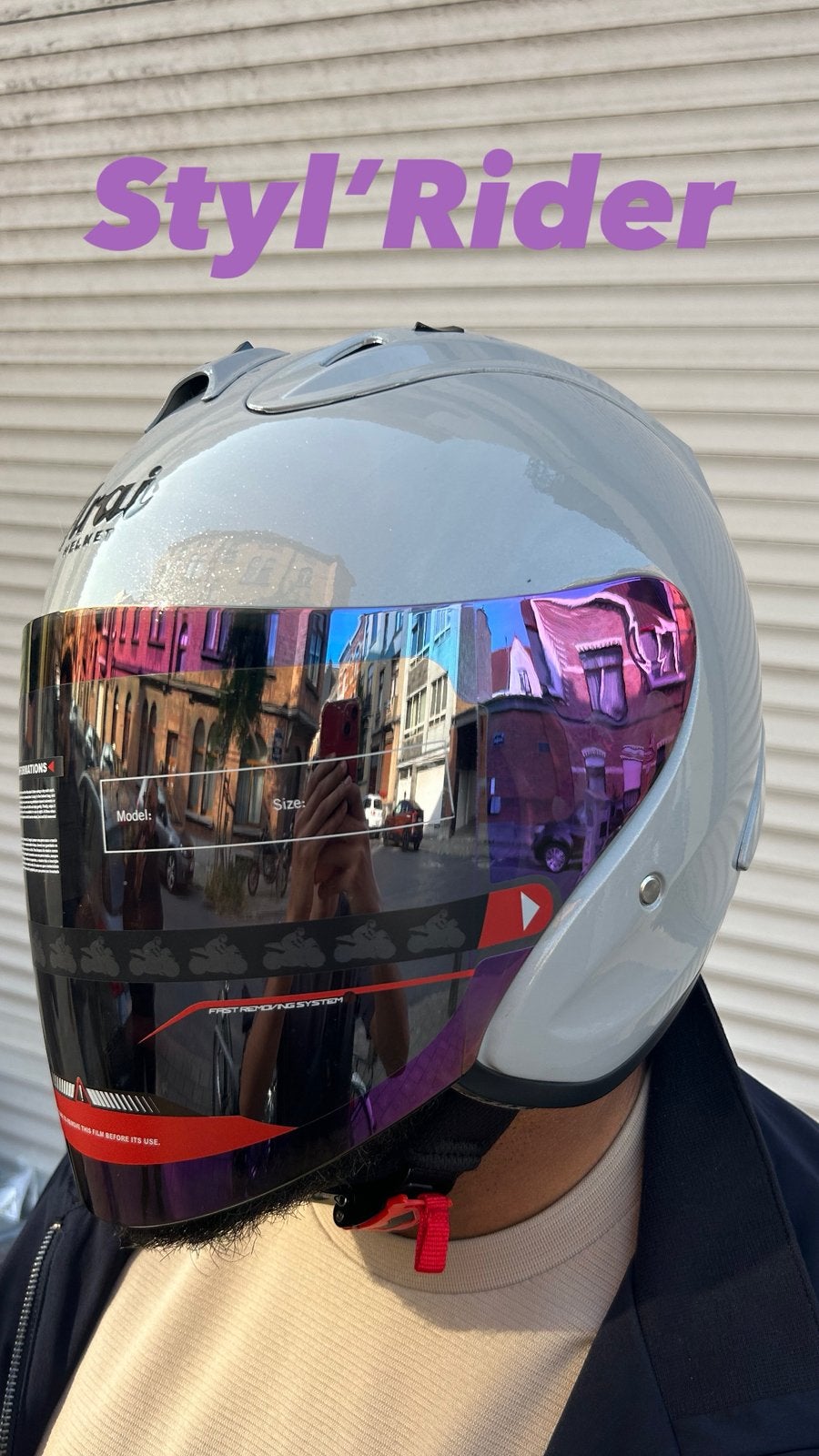 Helmet arai new met intercom, Motoren, Ophalen, Tweedehands, Integraalhelm, Arai