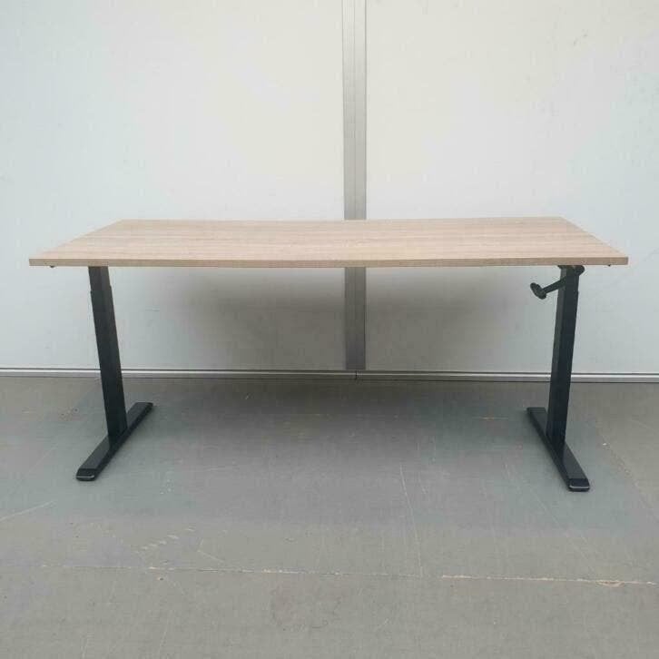 Slinger verstelbaar zit-sta bureau 200x80 cm – zwart frame