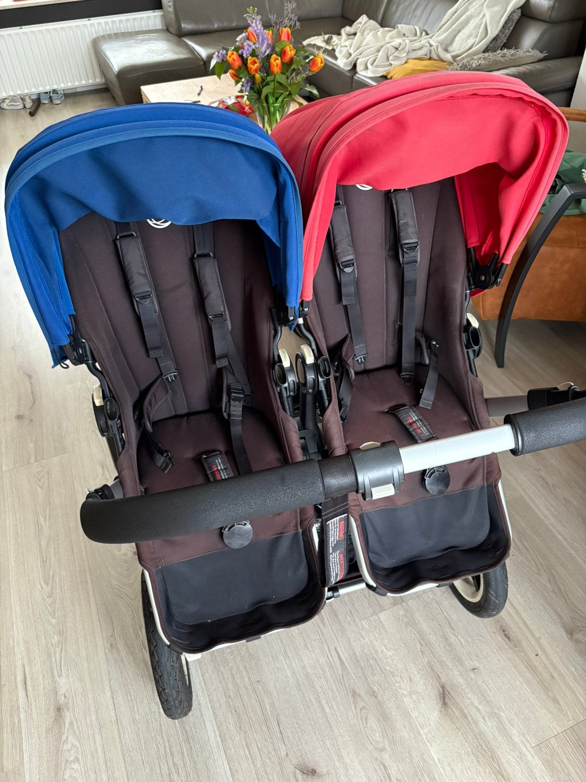 Bugaboo Donkey duo met veel accessoires, Kinderen en Baby's, Kinderwagens en Combinaties, Ophalen, Gebruikt, Bugaboo, Verstelbare duwstang