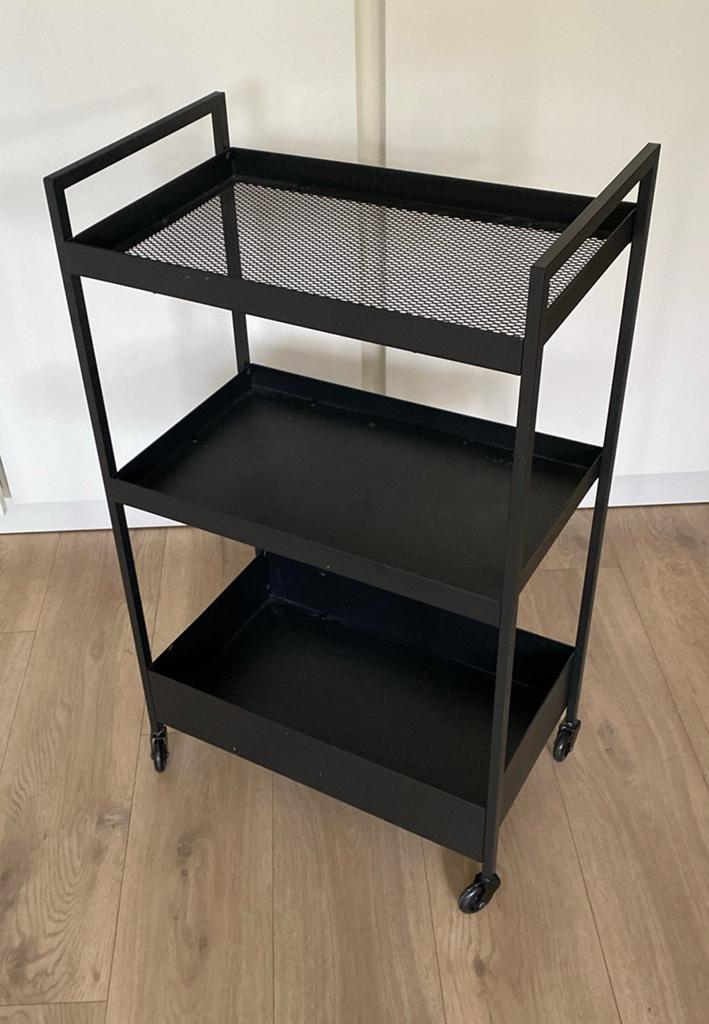 IKEA NISSFORS Roltafel - Zwart, IKEA, Keukentrolley, Ophalen of Verzenden, Zo goed als nieuw
