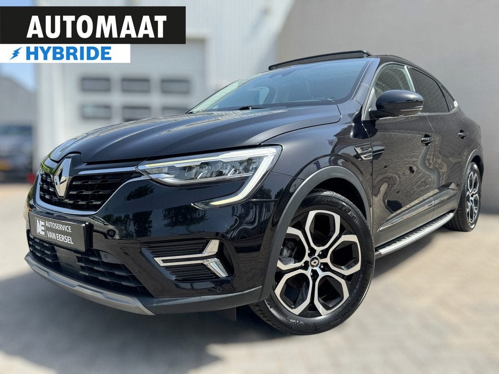 Renault Arkana 1.6 E-Tech Hybrid 145 Intens TREKHAAK / PANO, Auto's, Renault, Zwart, 4 cilinders, Zwart, Leder