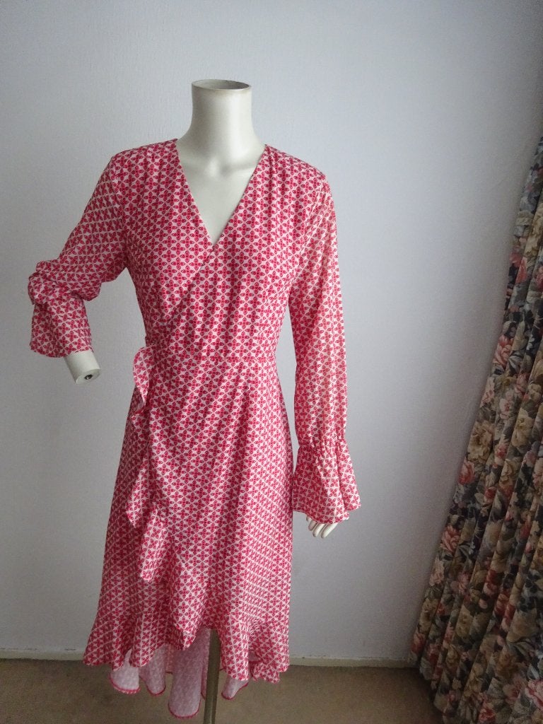 Given midi wikkel-jurk mt S, Overige kleuren, Ophalen of Verzenden, Zo goed als nieuw, Maat 36 (S)