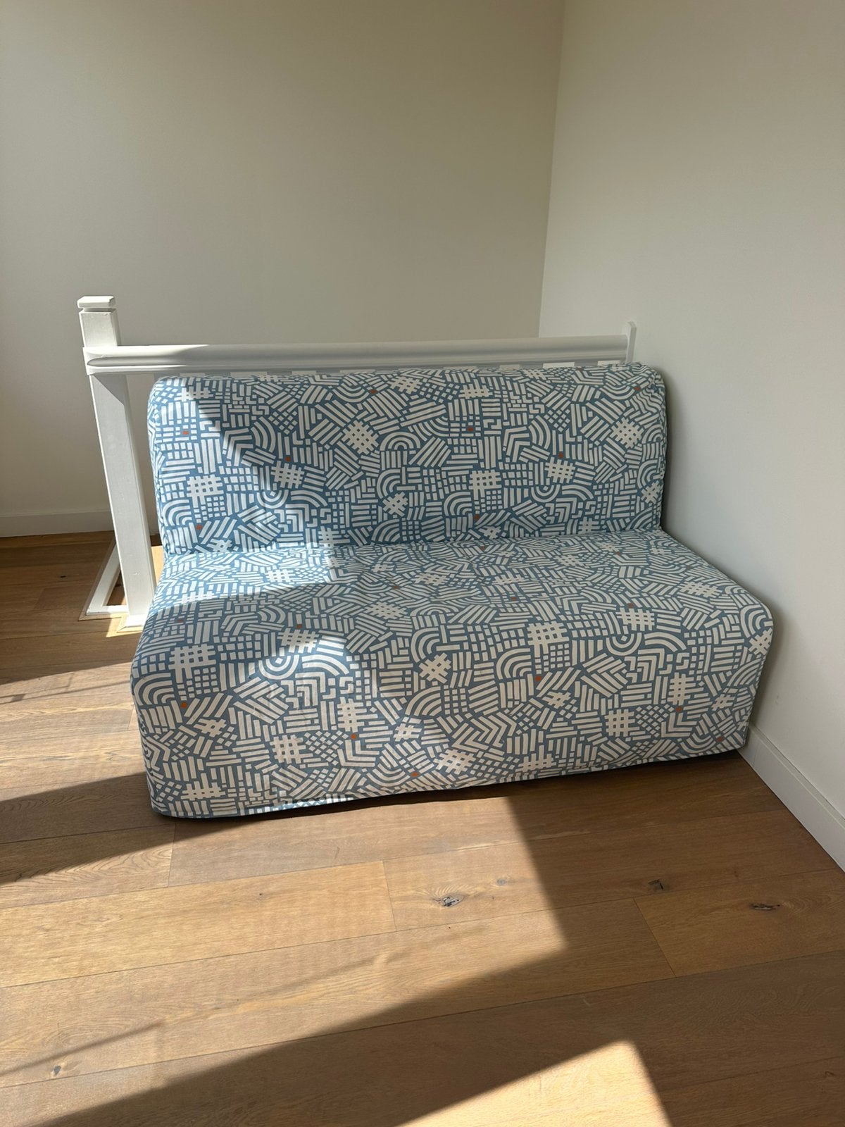 IKEA 140cm slaapbank, Ophalen, Tweepersoons, Zo goed als nieuw, 140 cm