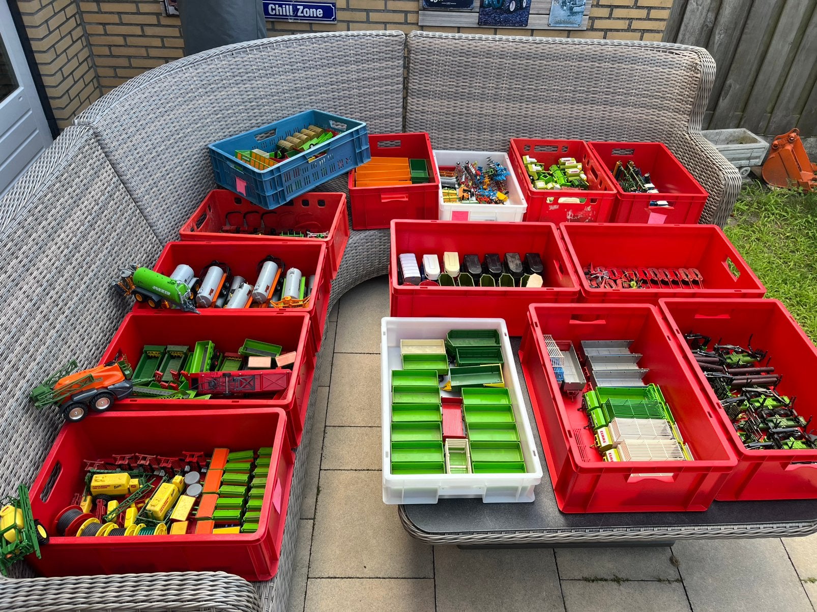 Grote partij Siku werktuigen bijna 300 stuks !, Ophalen, Zo goed als nieuw, Tractor of Landbouw, SIKU