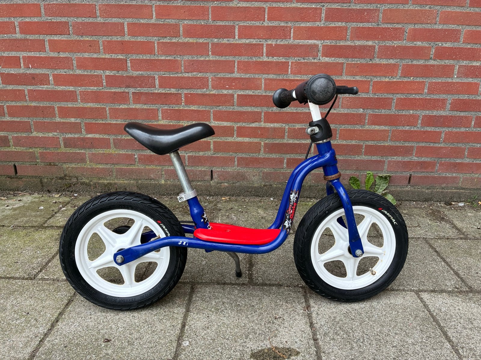 Puky loopfiets blauw/rood - Nieuwe binnenband nodig /plakken, Ophalen, Gebruikt, Velgrem, Minder dan 16 inch