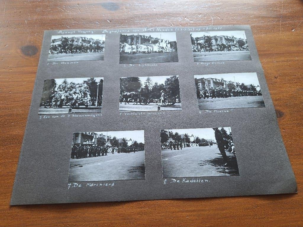 1934 fotoblad Rijswijk Haagweg Begrafenis Prins Hendrik, Verzenden, 1920 tot 1940, Zuid-Holland