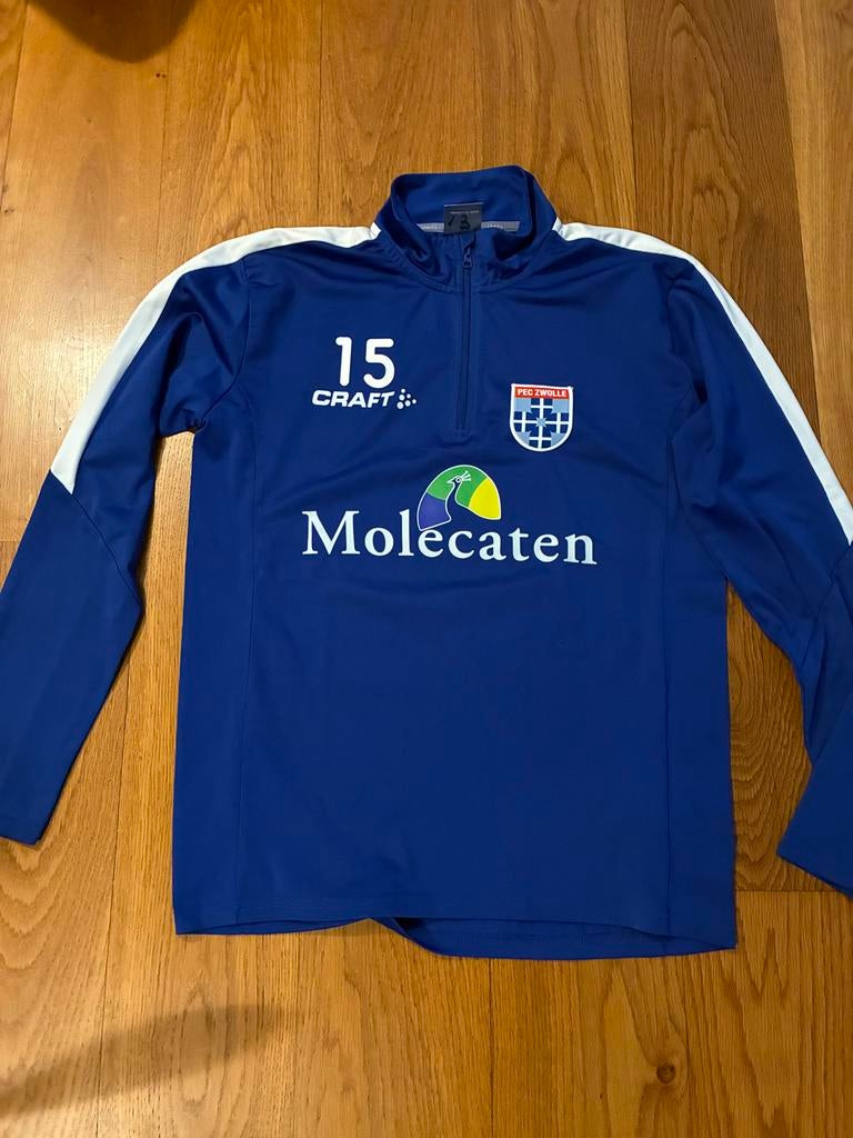 PEC Zwolle Craft Trainingssweater Halfzip Maat S, Blauw, Overige typen, Ophalen of Verzenden, Maat 36 (S)