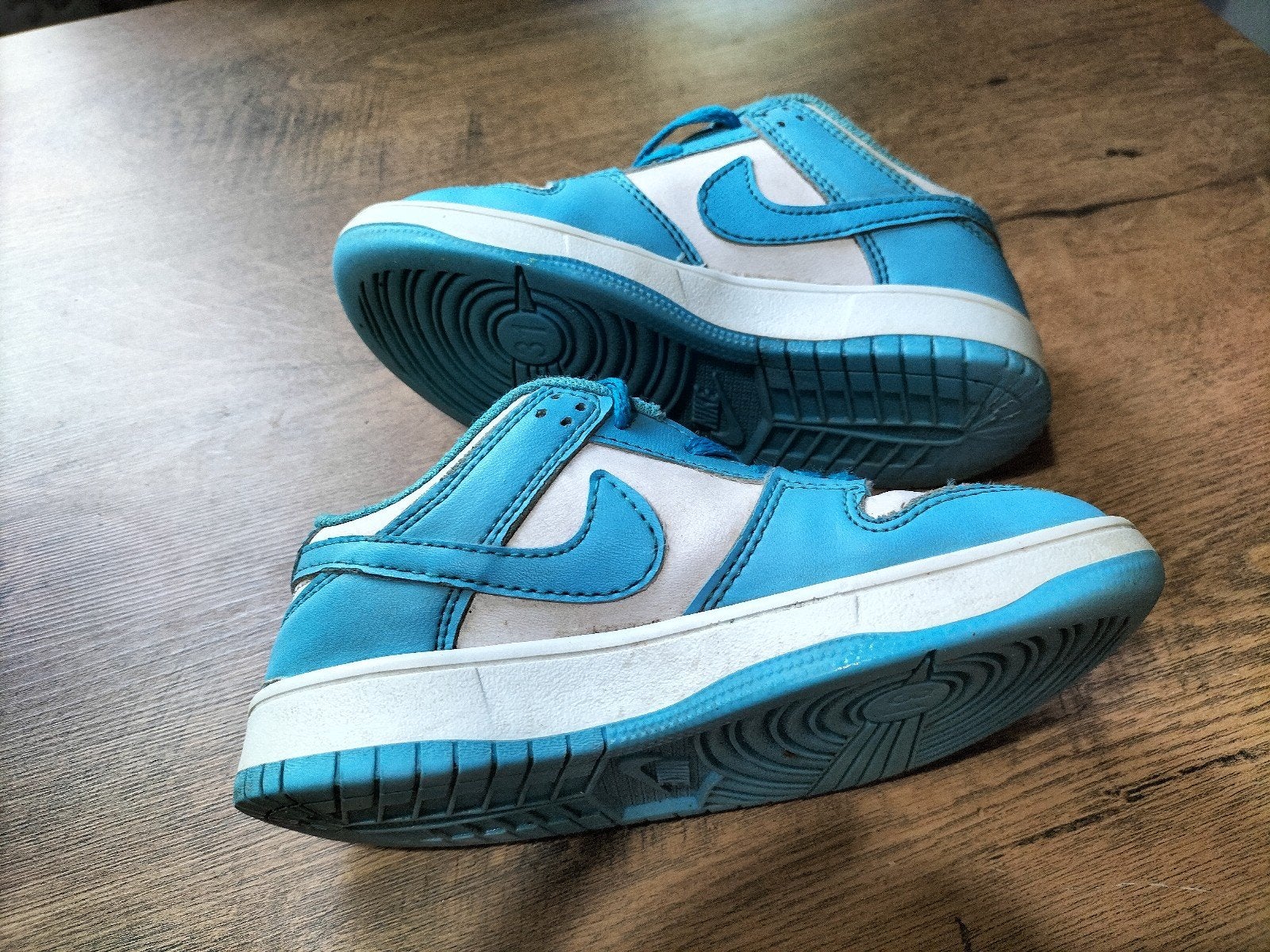 Nike SB Dunk Low Pro blauw/wit kinderschoenen maat 31, Gebruikt, Jongen of Meisje, Schoenen, Ophalen of Verzenden