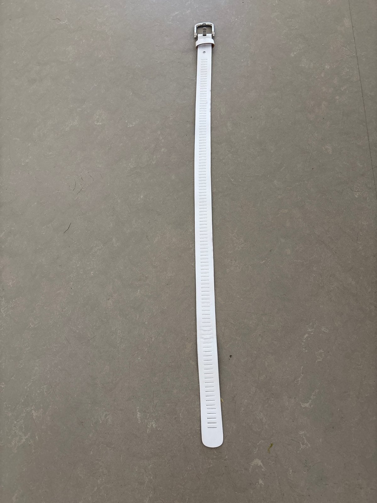 Witte leren riem - 85- Zo goed als nieuw, Kleding | Dames, Riemen en Ceinturen, 80 tot 90 cm, 3 tot 5 cm, Heupriem, Ophalen of Verzenden