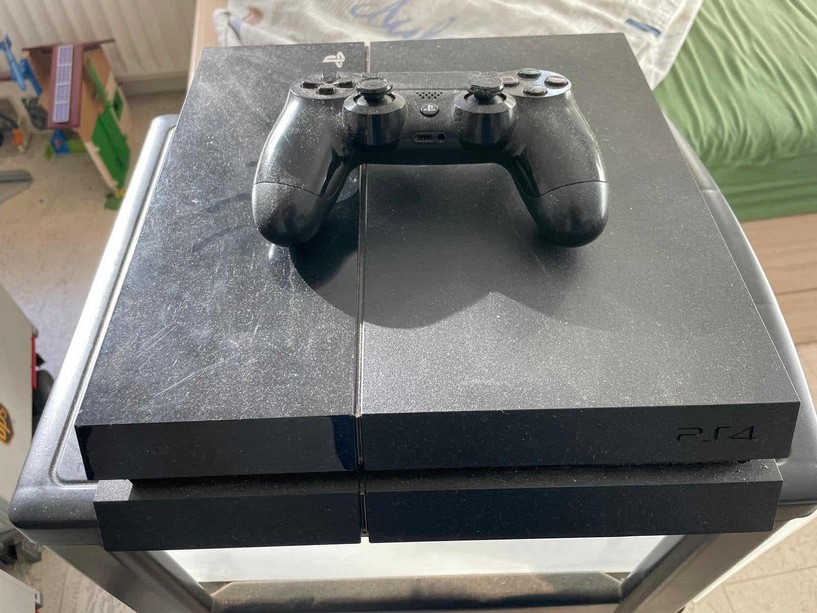 PS4 met controller en 5 games, Ophalen, Met 1 controller, Original, 500 GB