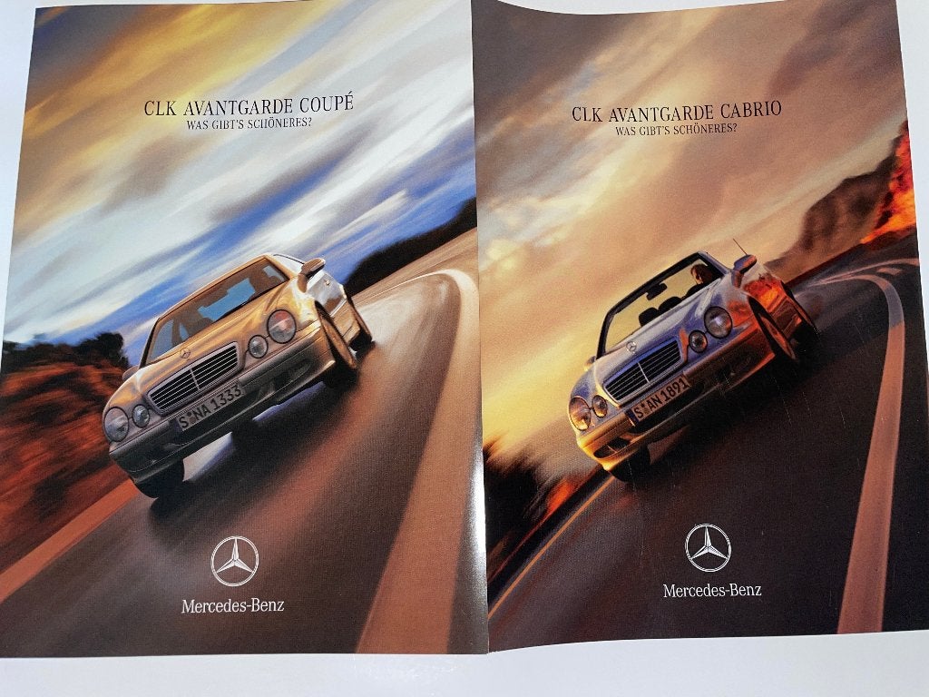Mercedes CLK Avantgarde Coupé Cabrio brochure folder 1999, Boeken, Auto's | Folders en Tijdschriften, Ophalen of Verzenden, Zo goed als nieuw