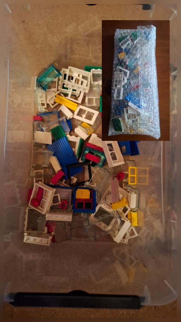 Zakje met diverse lego ramen, deuren, Ophalen of Verzenden, Gebruikt, Overige merken