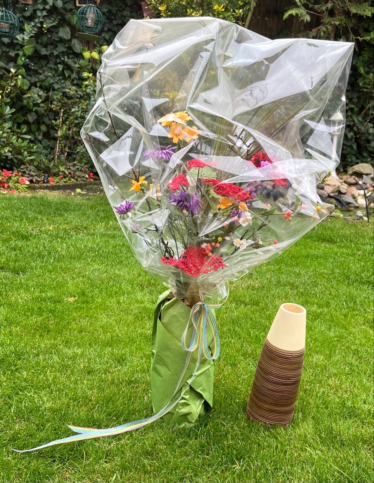 Kleurrijk boeket kunstbloemen, Ophalen, Minder dan 100 cm